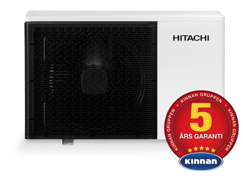 Hitachi udedel luft/vand R290 (6KW) - Hitachi Luft/vand R290 - Kinnan A/S